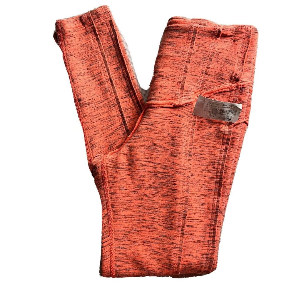 Free People Movement Orange Papaya Punch High Rise Ankle Legging Leggings Sz XS